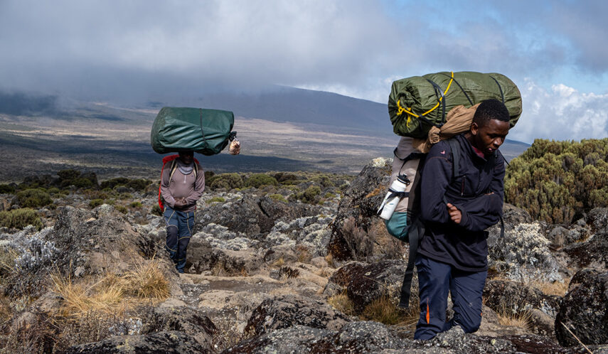 Aufstieg zum Kilimandscharo.